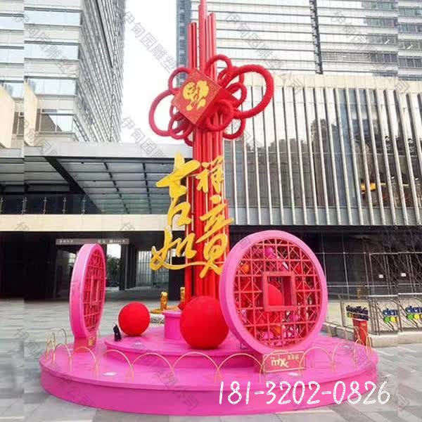 不銹鋼中國結(jié)景觀雕塑