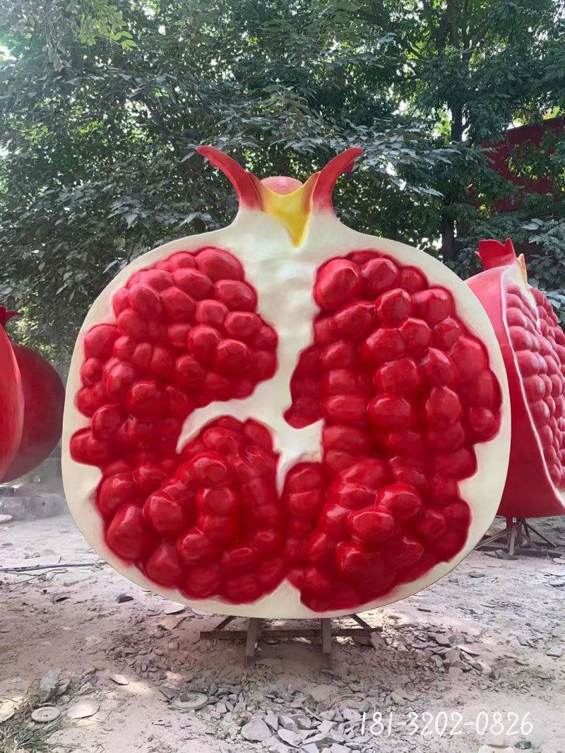 不銹鋼水果石榴雕塑 (1)