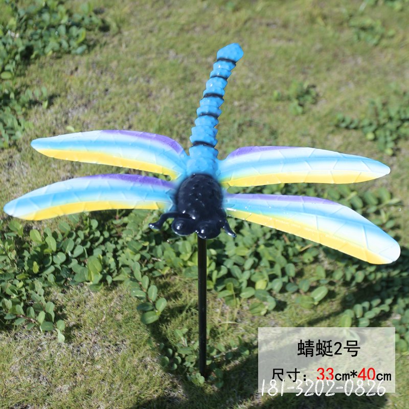 不銹鋼彩繪蜻蜓插件雕塑 (3)[1]