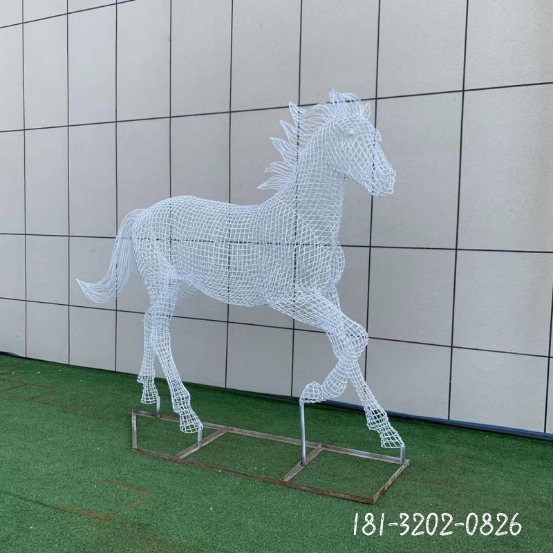 鏤空奔跑鏤空馬不銹鋼雕塑