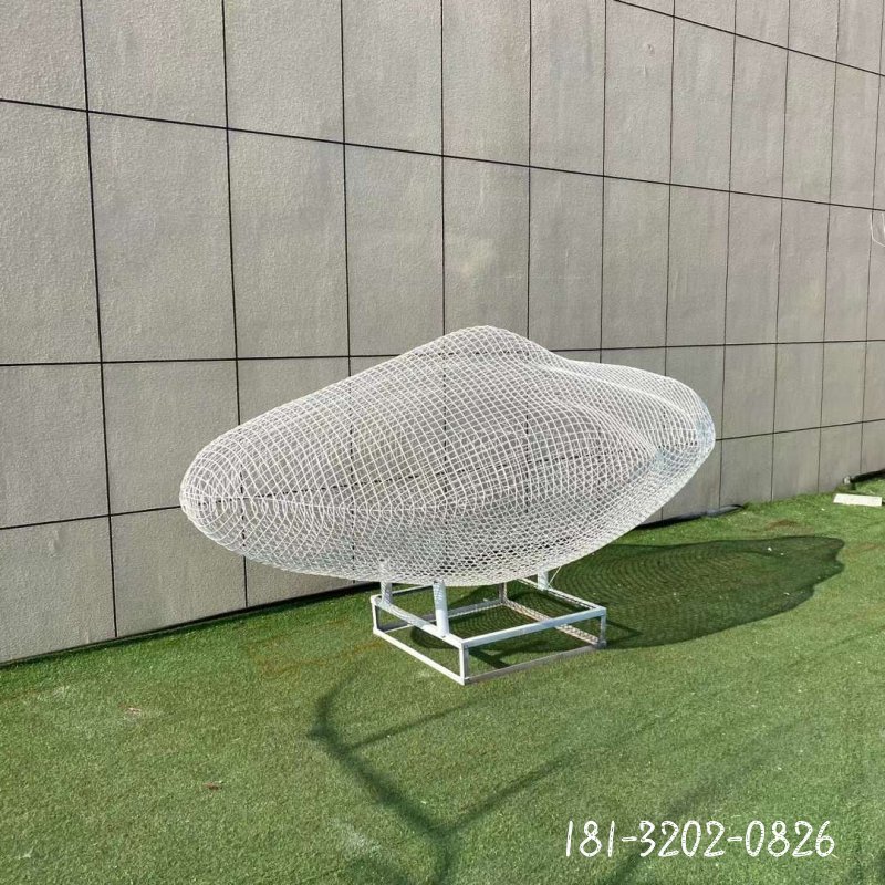 草坪鏤空云朵不銹鋼雕塑 (3)