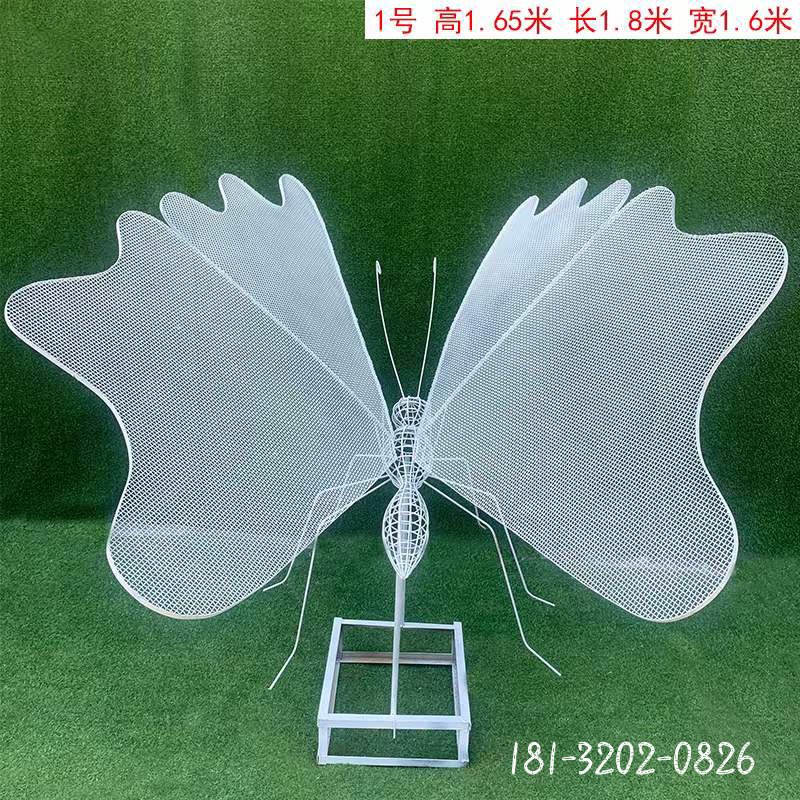 鏤空動(dòng)物蝴蝶不銹鋼雕塑 (2)