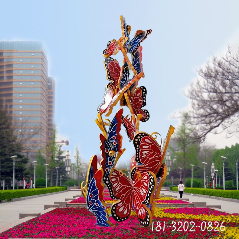 不銹鋼蝴蝶雕塑 (6)