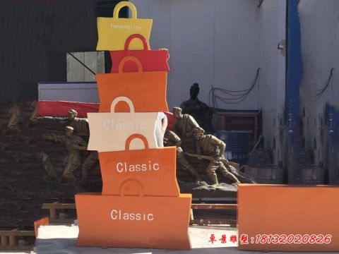 商場(chǎng)抽象購(gòu)物袋