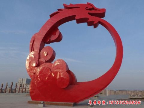 廣場噴漆抽象龍