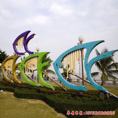 彩色抽象魚群