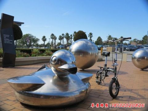 鏡面卡通大黃鴨
