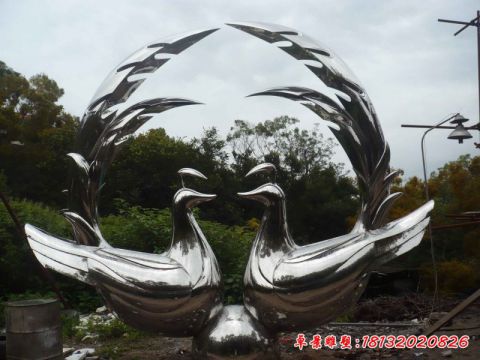 公園抽象孔雀