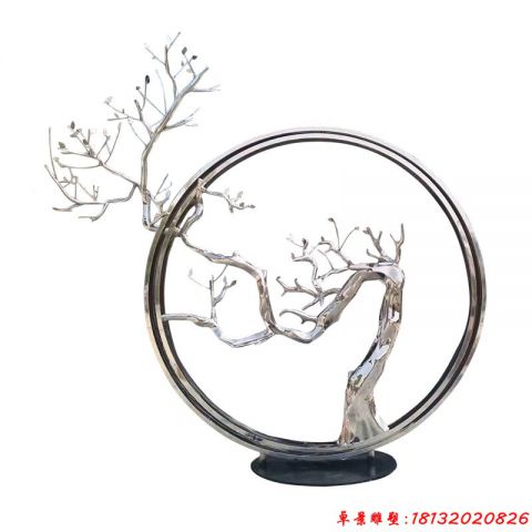 酒店門(mén)口圓環(huán)樹(shù)枝