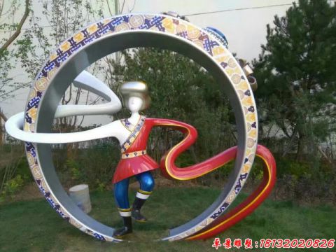 少數(shù)民族人物跳舞 