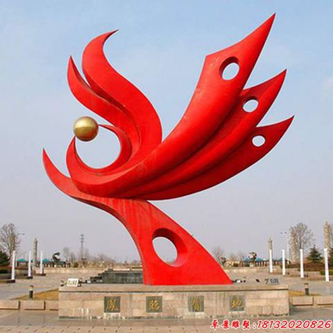 廣場抽象鳳凰鳳臨寶地