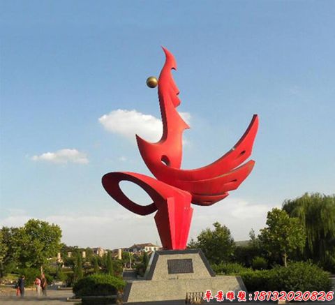 景觀街邊抽象鳳凰