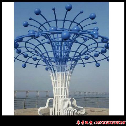 抽象噴泉海邊