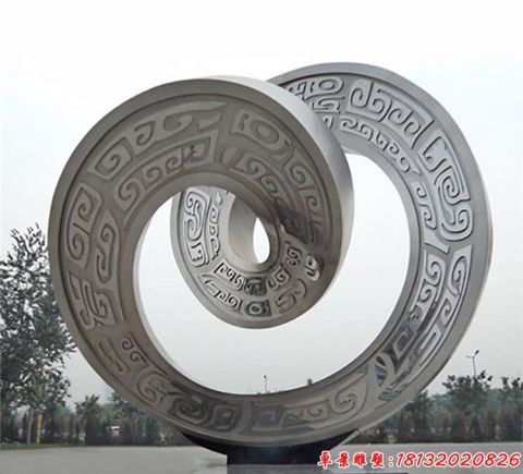 公園花紋浮雕抽象圓圈