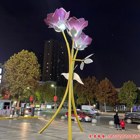 城市街邊花朵