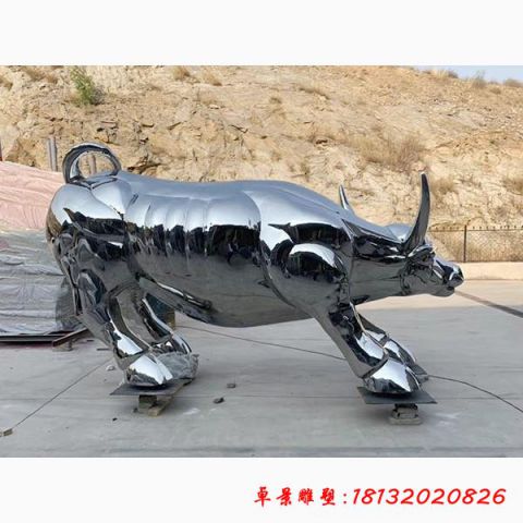 大型鏡面華爾街牛