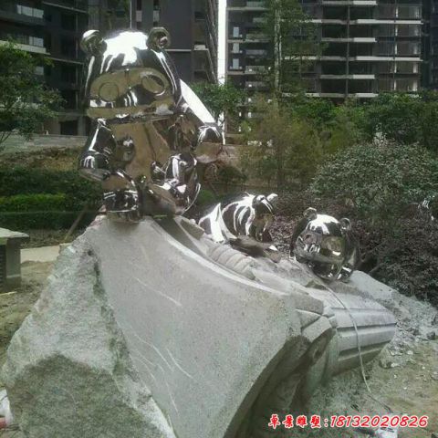 大型鏡面熊貓景觀