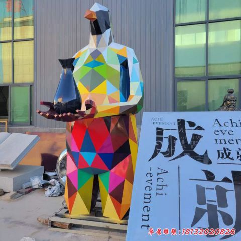 彩色幾何抽象老鷹