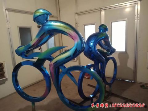 電鍍抽象騎車人物