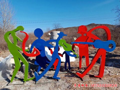 演奏樂器抽象人物
