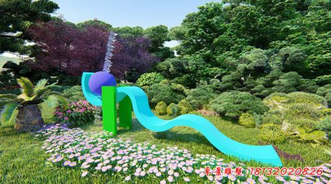 抽象滑梯景觀