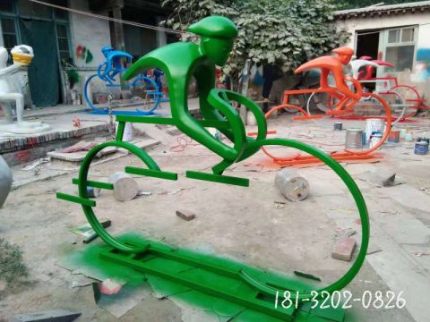 城市騎車運(yùn)動人物
