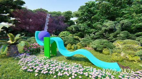公園滑梯景觀