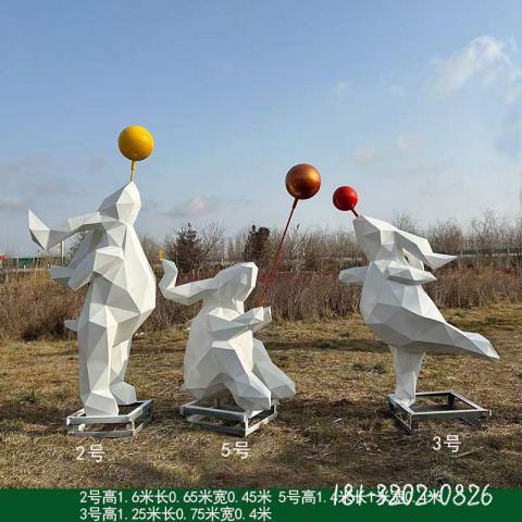 公園仿真兔子